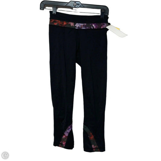 Athletic Leggings Capris By Lululemon In Black & Purple, Size: S