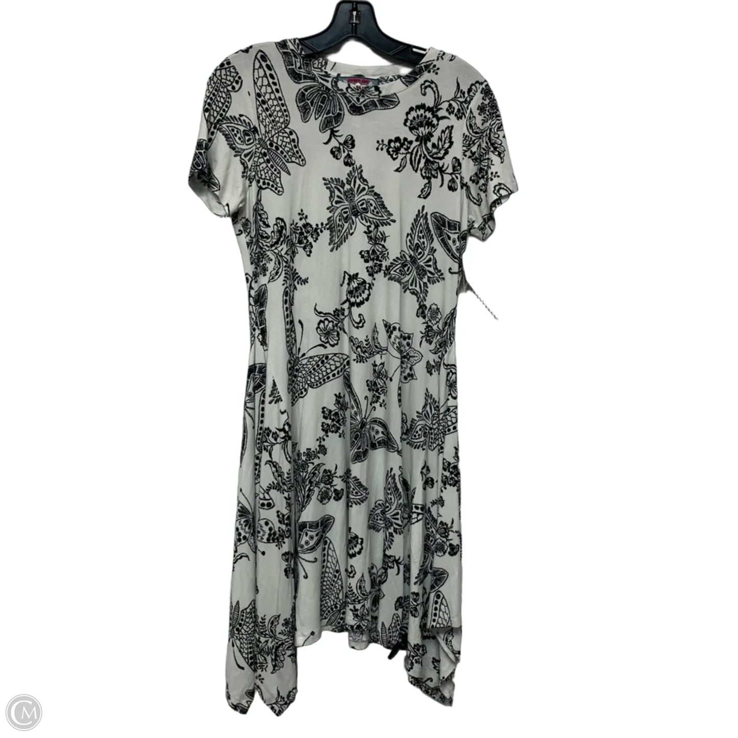 Dress Designer By Johnny Was In Black & White, Size: S
