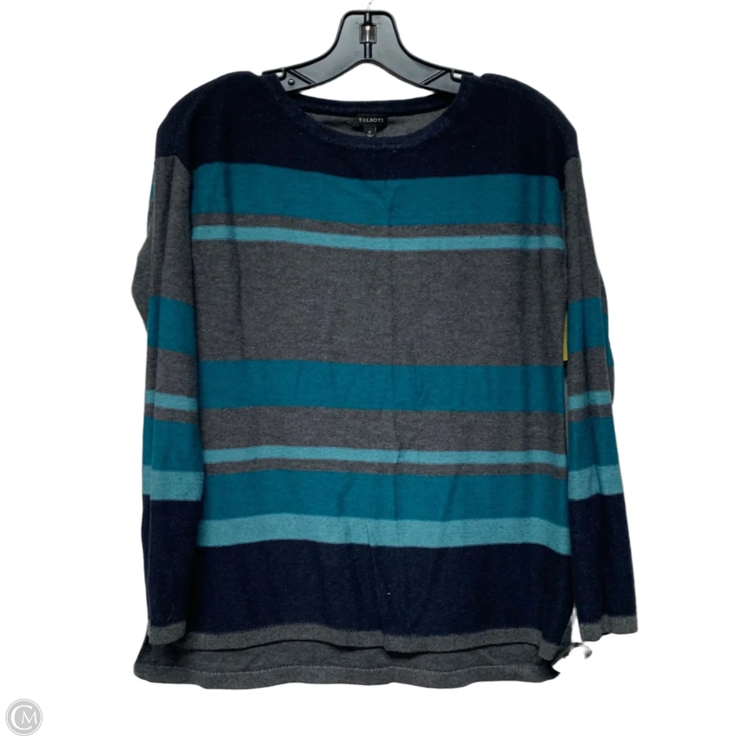 Sweater By Talbots In Blue & Grey, Size: S