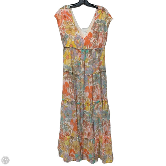 Dress Casual Maxi By Anthropologie In Orange & Yellow, Size: S