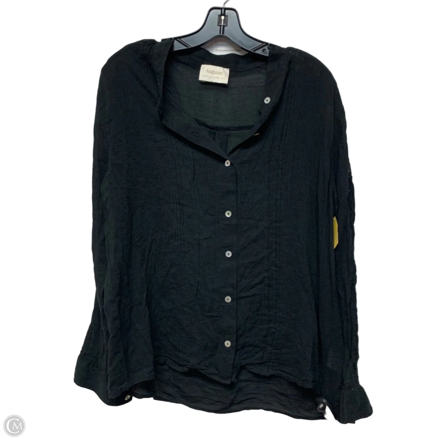 Top Long Sleeve By Auguste In Black, Size: S