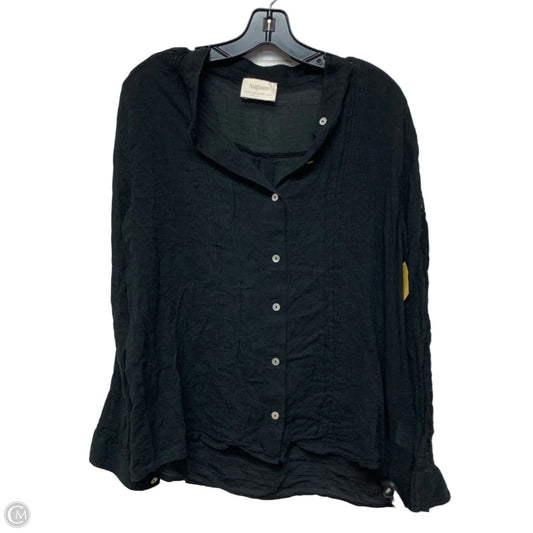 Top Long Sleeve By Auguste In Black, Size: S