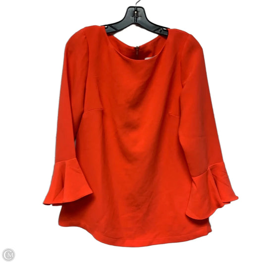 Top Long Sleeve By Sail To Sable In Orange, Size: M