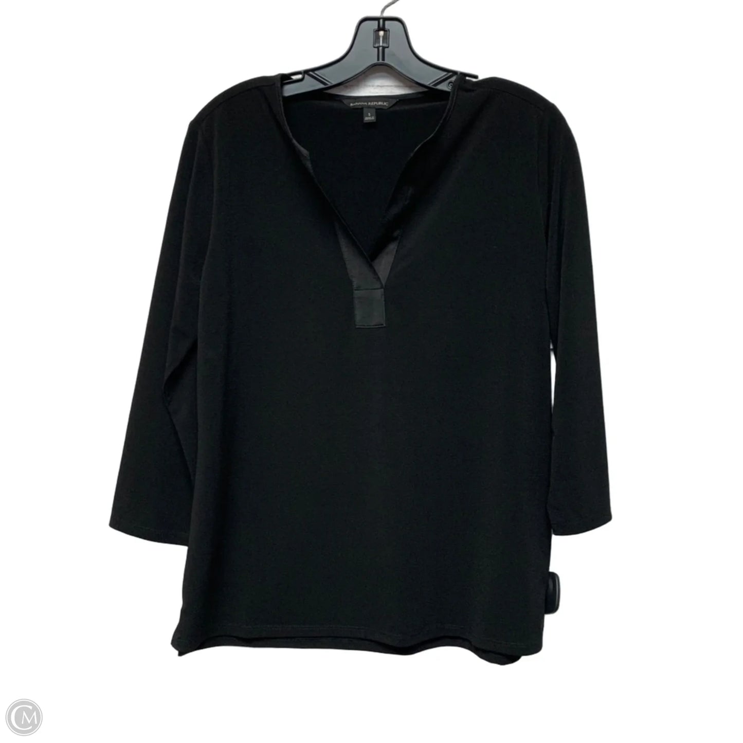 Top Long Sleeve By Banana Republic In Black, Size: S