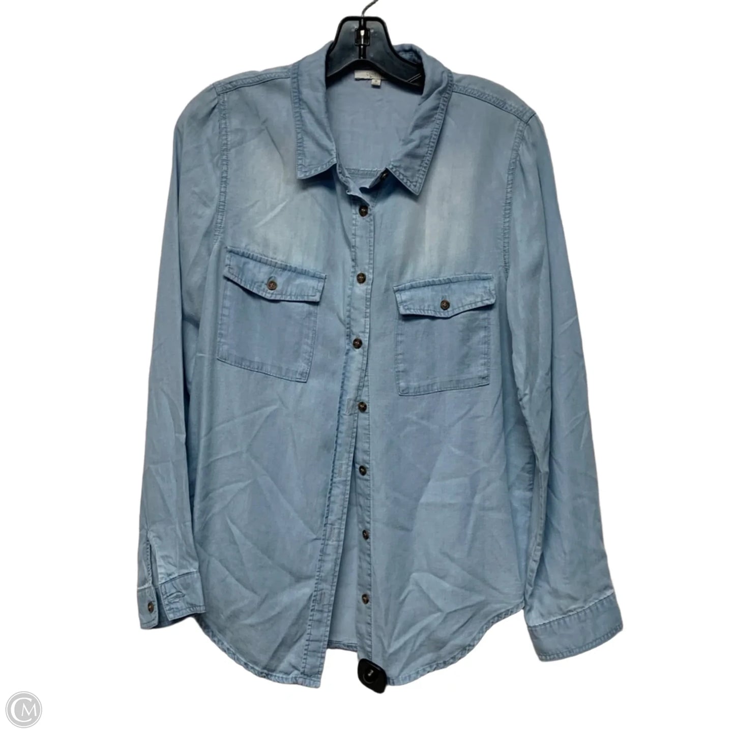 Top Long Sleeve By Love Tree In Blue, Size: M