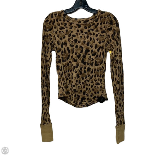Top Long Sleeve By We The Free In Animal Print, Size: Xs