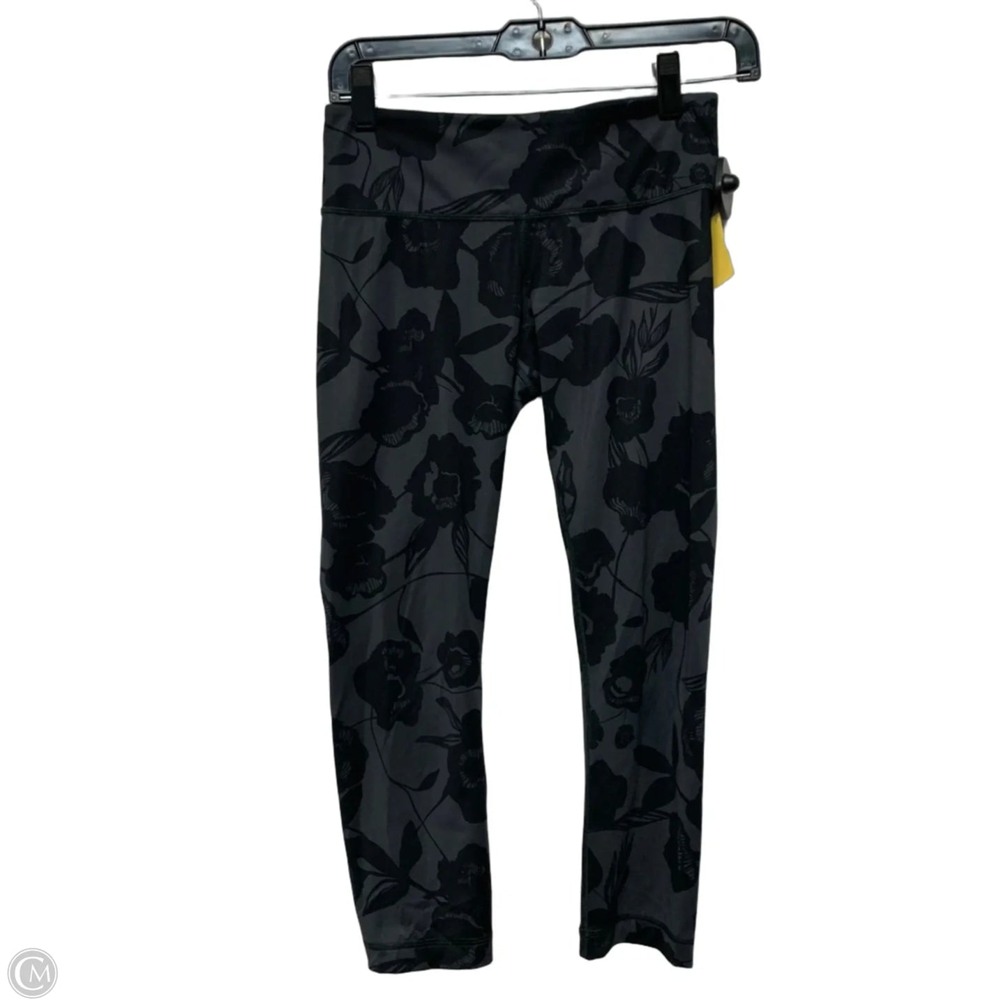 Athletic Leggings Capris By Lululemon In Black & Grey, Size: S