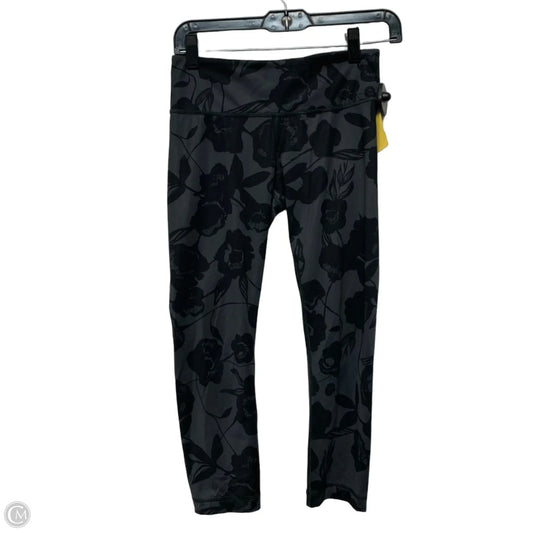 Athletic Leggings Capris By Lululemon In Black & Grey, Size: S