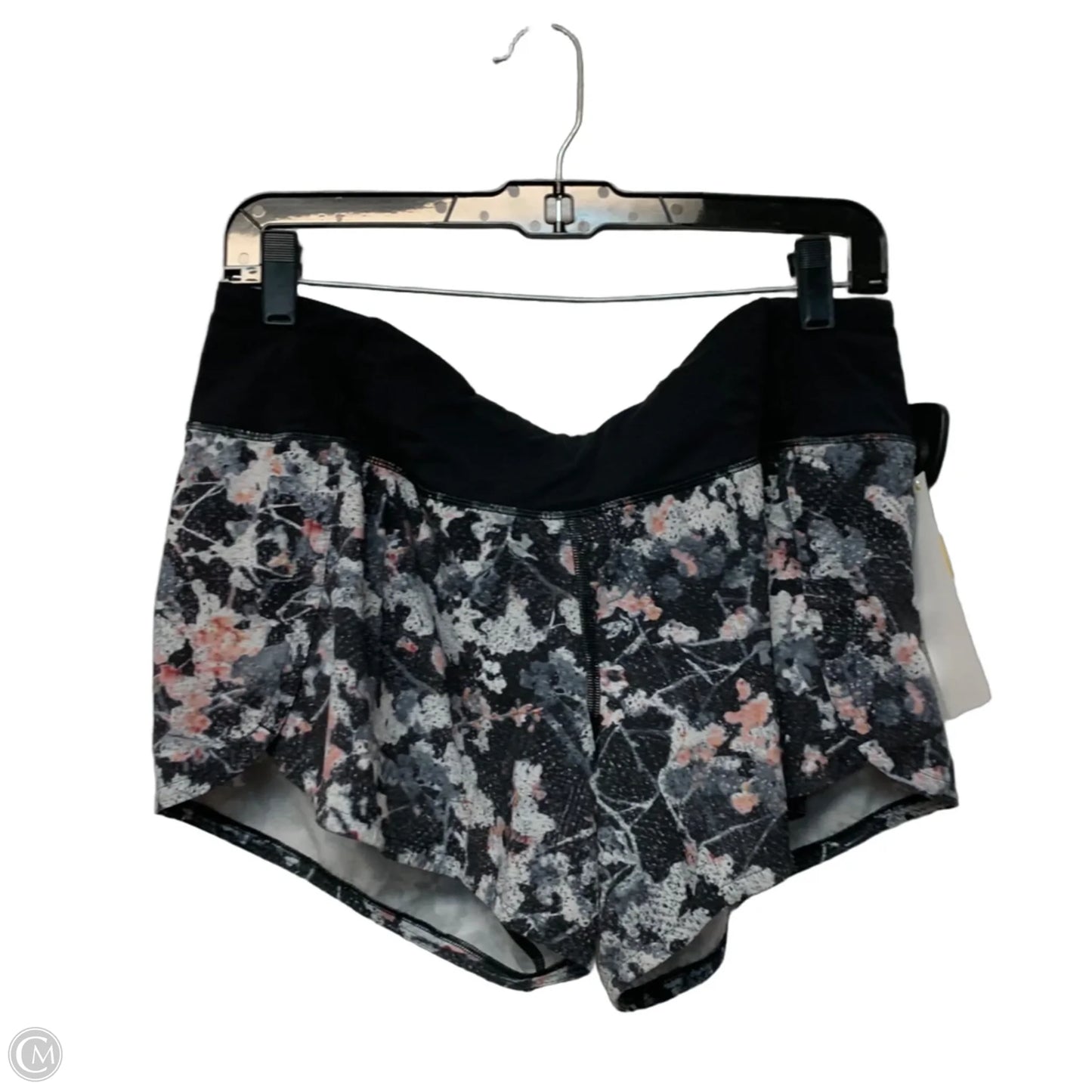 Athletic Shorts By Lululemon In Black & Grey, Size: M