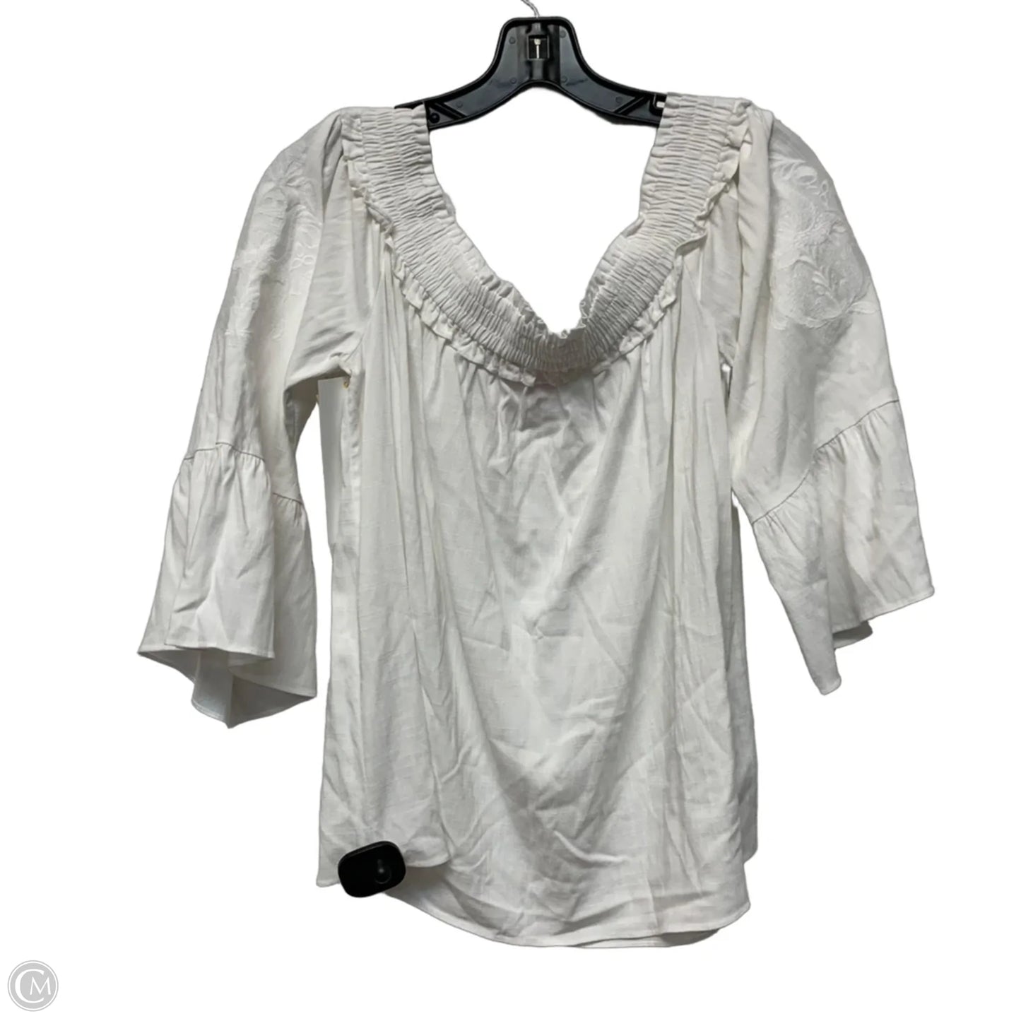 Top Long Sleeve Designer By Lilly Pulitzer In White, Size: L