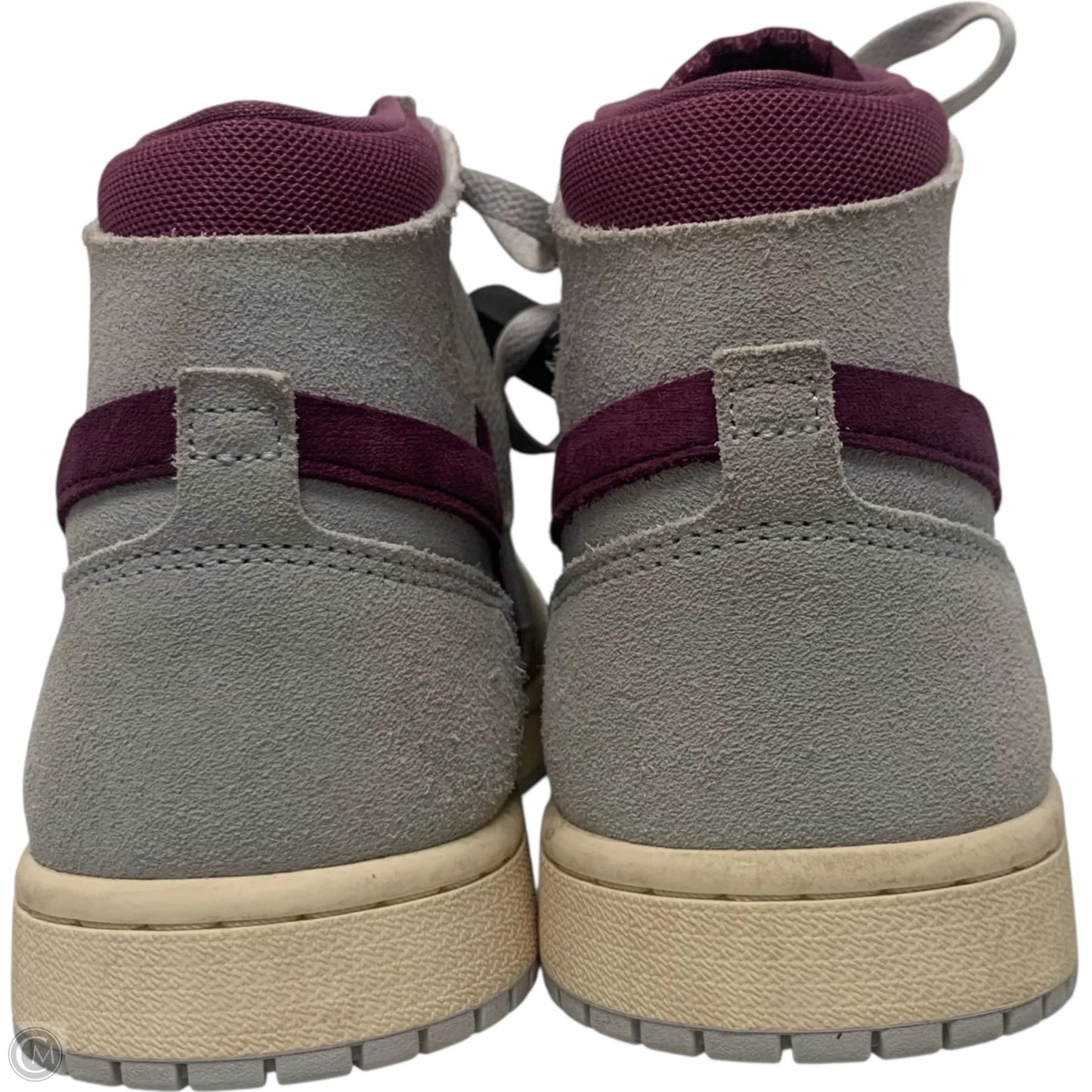 Shoes Luxury Designer By Jordan In Grey & Purple, Size: 10