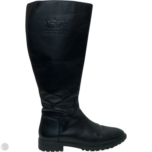 Boots Designer By Coach In Black, Size: 9