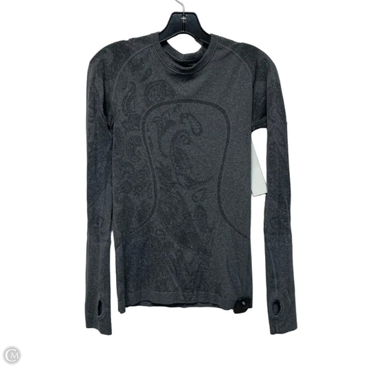 Athletic Top Long Sleeve Crewneck By Lululemon In Grey, Size: S