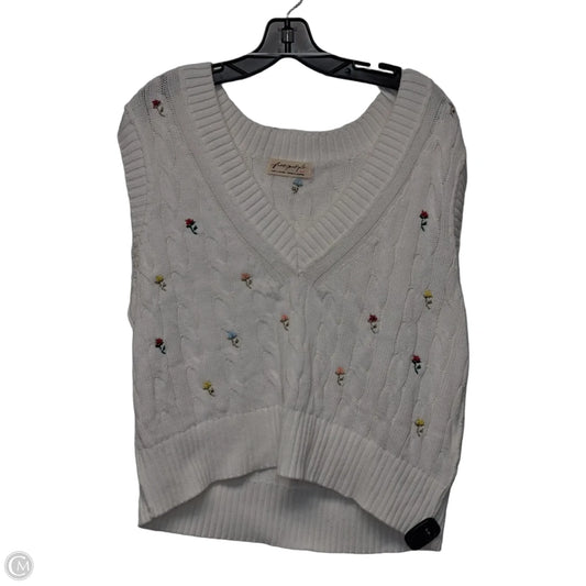 Vest Sweater By Free People In White, Size: M