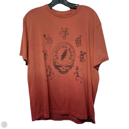 Top Short Sleeve By Tailgate In Orange, Size: M