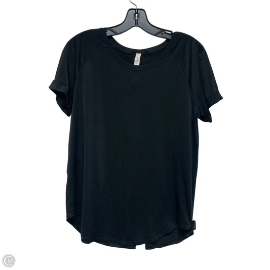 Athletic Top Short Sleeve By Lululemon In Black, Size: S