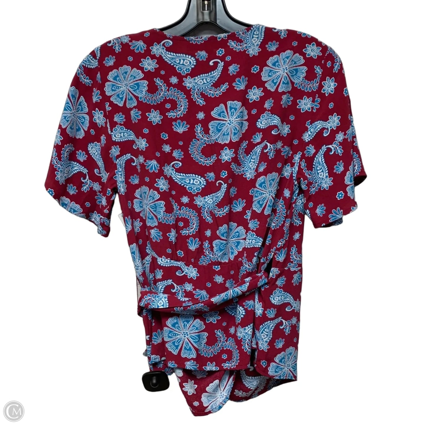 Top Short Sleeve By Loft In Blue & Red, Size: Xs