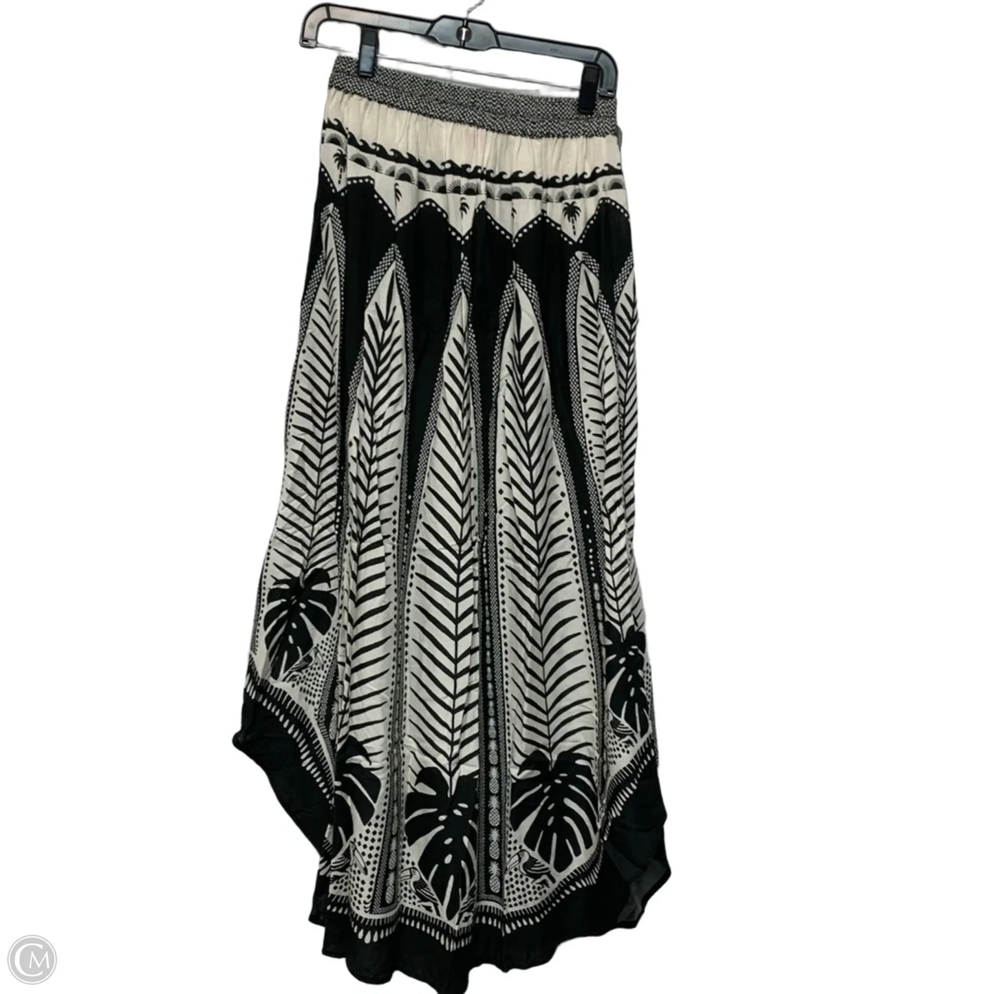 Skirt Designer By Farm Rio In Black & Cream, Size: Xs