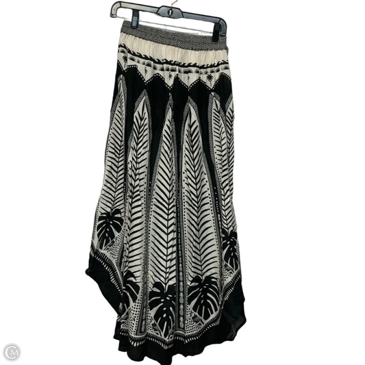 Skirt Designer By Farm Rio In Black & Cream, Size: Xs