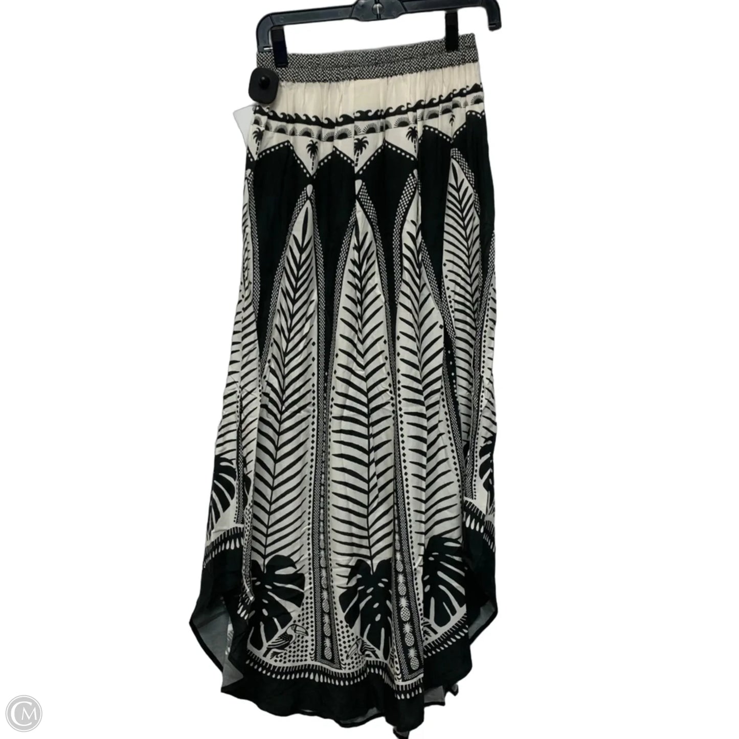 Skirt Designer By Farm Rio In Black & Cream, Size: Xs