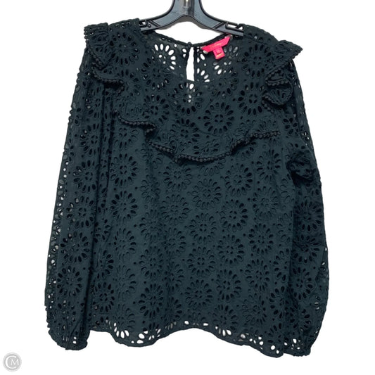 Top Long Sleeve Designer By Lilly Pulitzer In Black, Size: Xl
