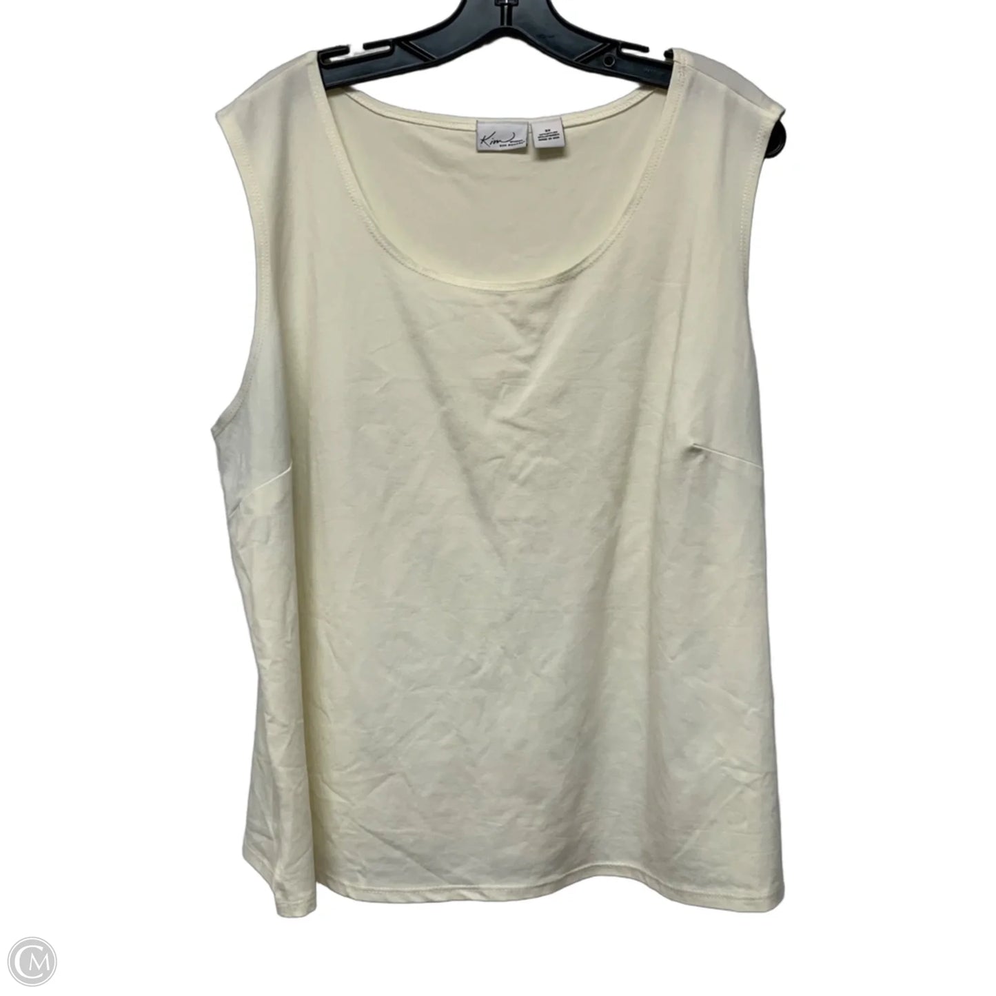 Top Sleeveless Basic By Kim Rogers In Cream, Size: 3x