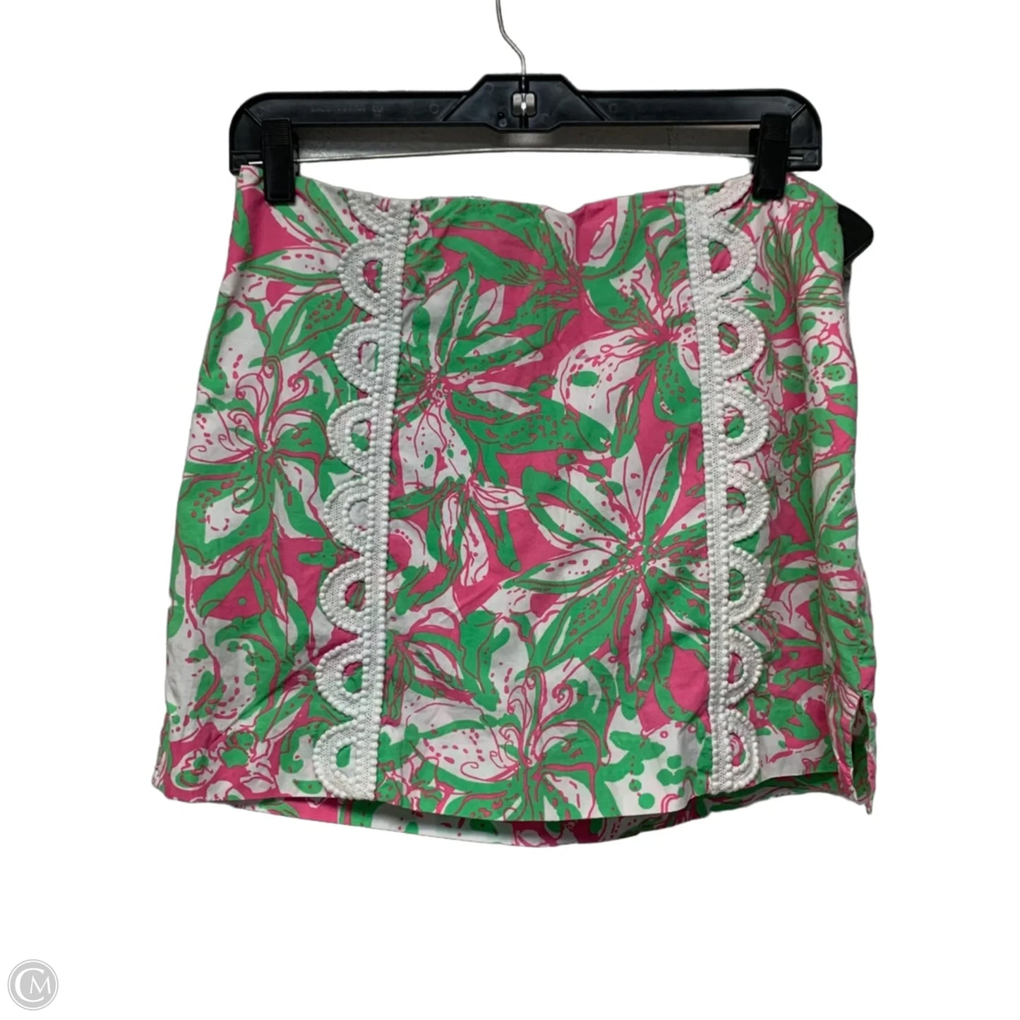 Skort Designer By Lilly Pulitzer In Green & Pink, Size: Xs