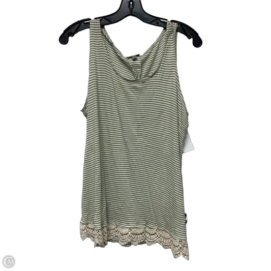 Top Sleeveless By Avenue In Green & White, Size: Xl