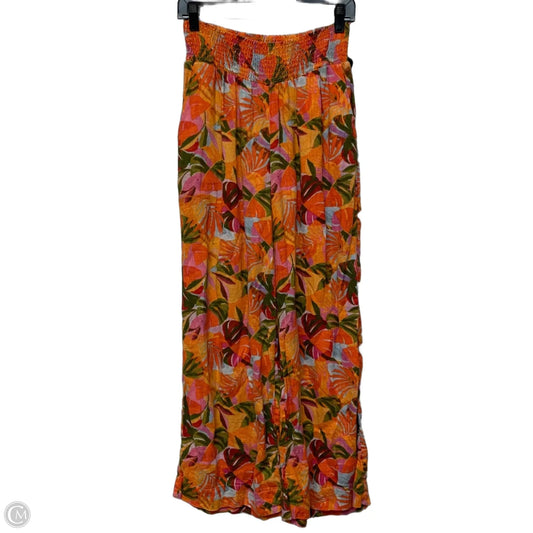 Pants Linen By C And C In Orange, Size: M