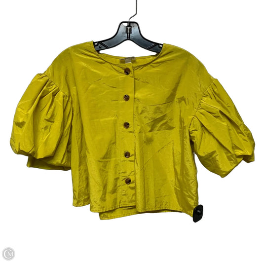 Top Short Sleeve By Future Collective In Yellow, Size: S