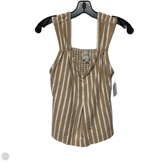 Top Sleeveless By Maeve In Brown & Cream, Size: S