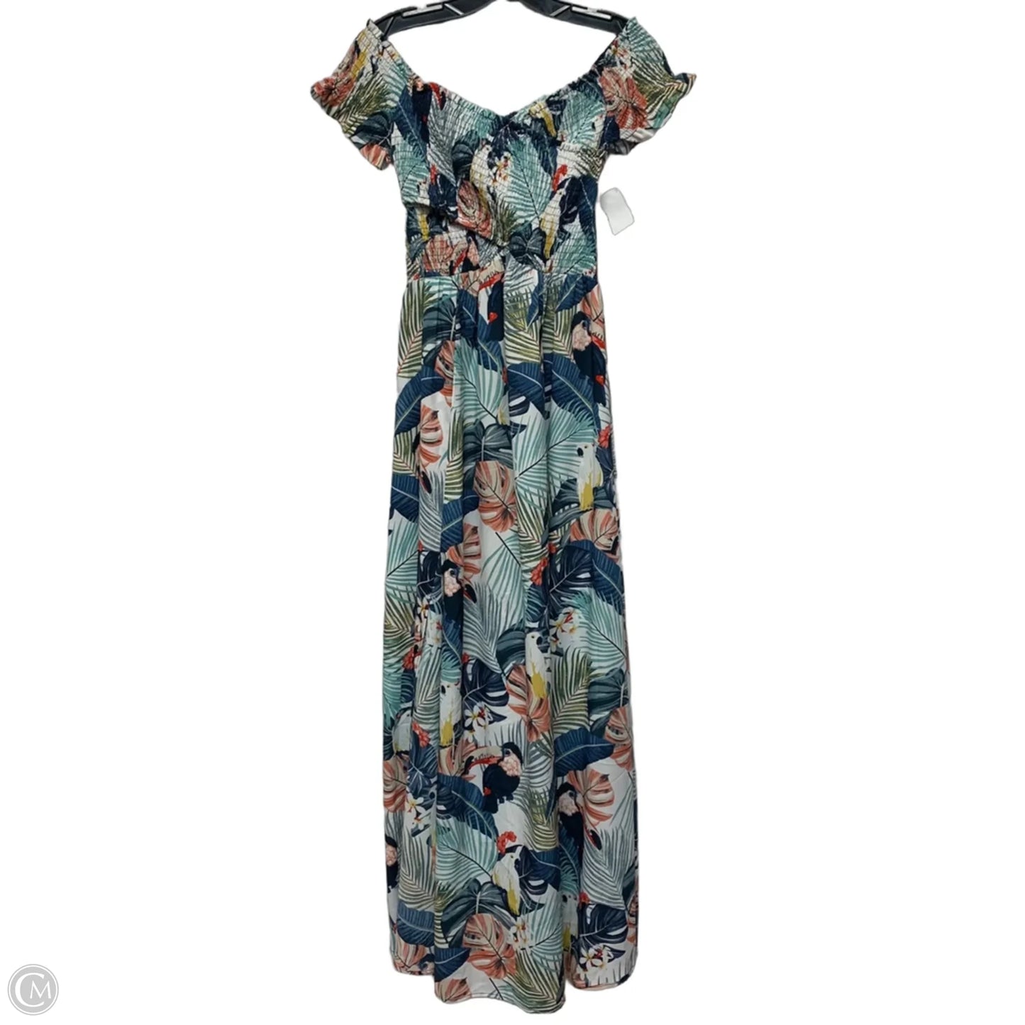 Dress Casual Maxi By Aakaa In Tropical Print, Size: Xs