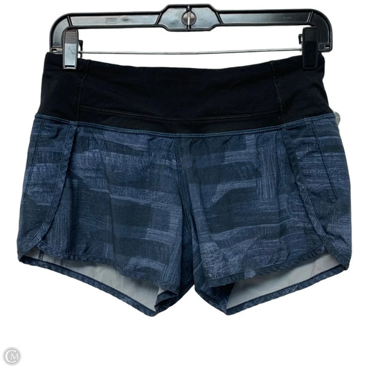 Athletic Shorts By Lululemon In Black & Blue, Size: S