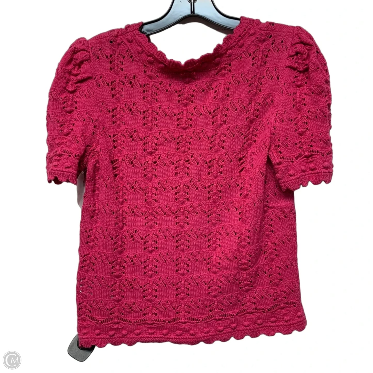Top Short Sleeve By Anthropologie In Pink, Size: S
