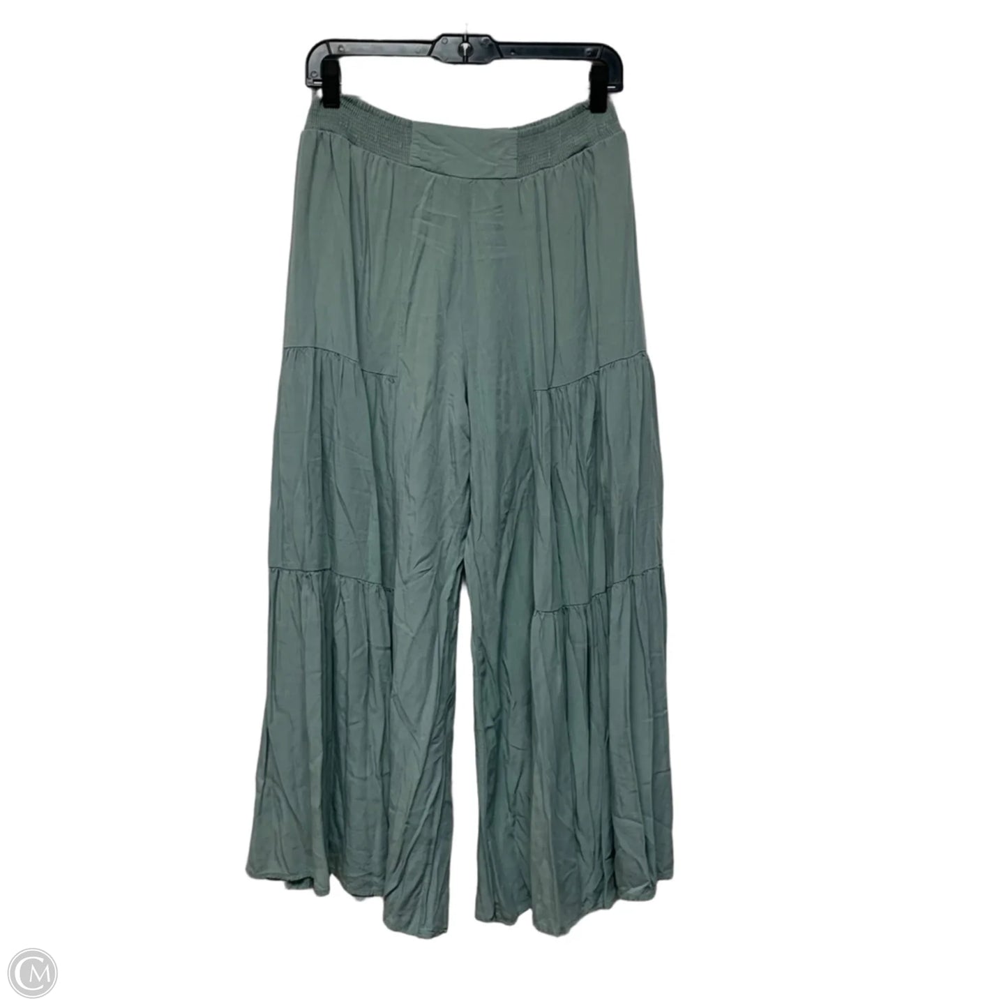 Pants Wide Leg By Main Strip In Green, Size: S