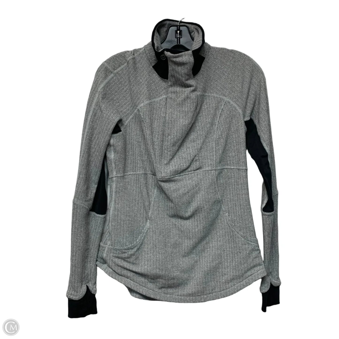 Athletic Sweatshirt Collar By Lululemon In Grey, Size: M