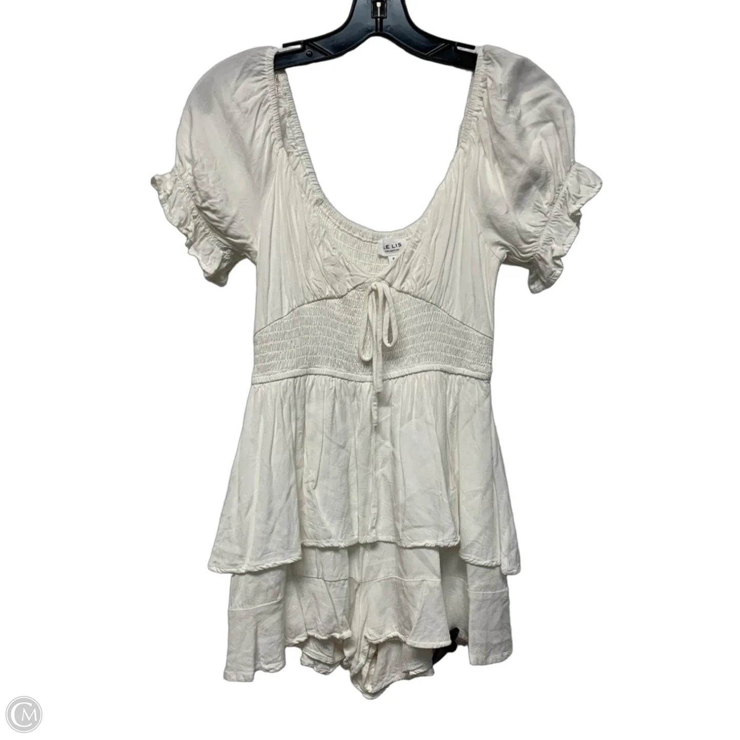 Top Short Sleeve By Le Lis In White, Size: S
