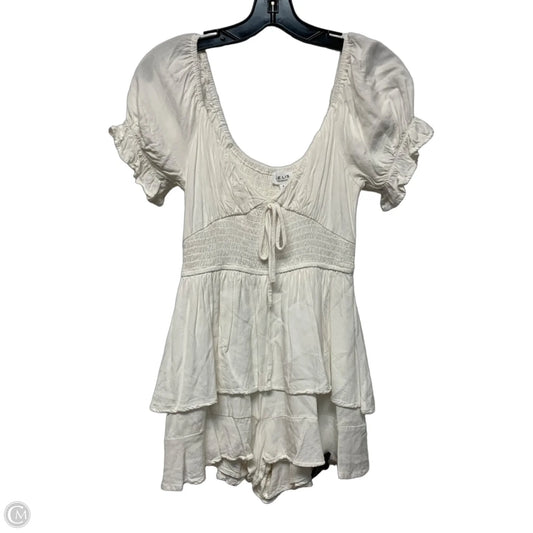 Top Short Sleeve By Le Lis In White, Size: S
