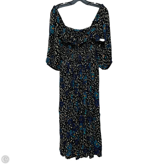 Dress Casual Maxi By Free People In Black & Blue, Size: Xs