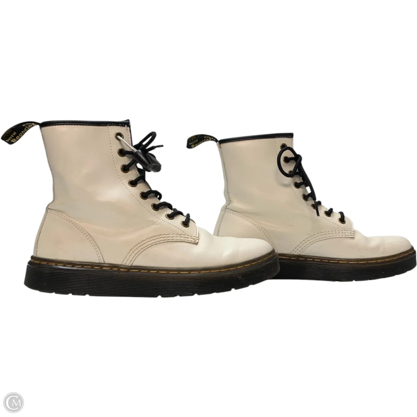 Boots Designer By Dr Martens In Cream, Size: 8