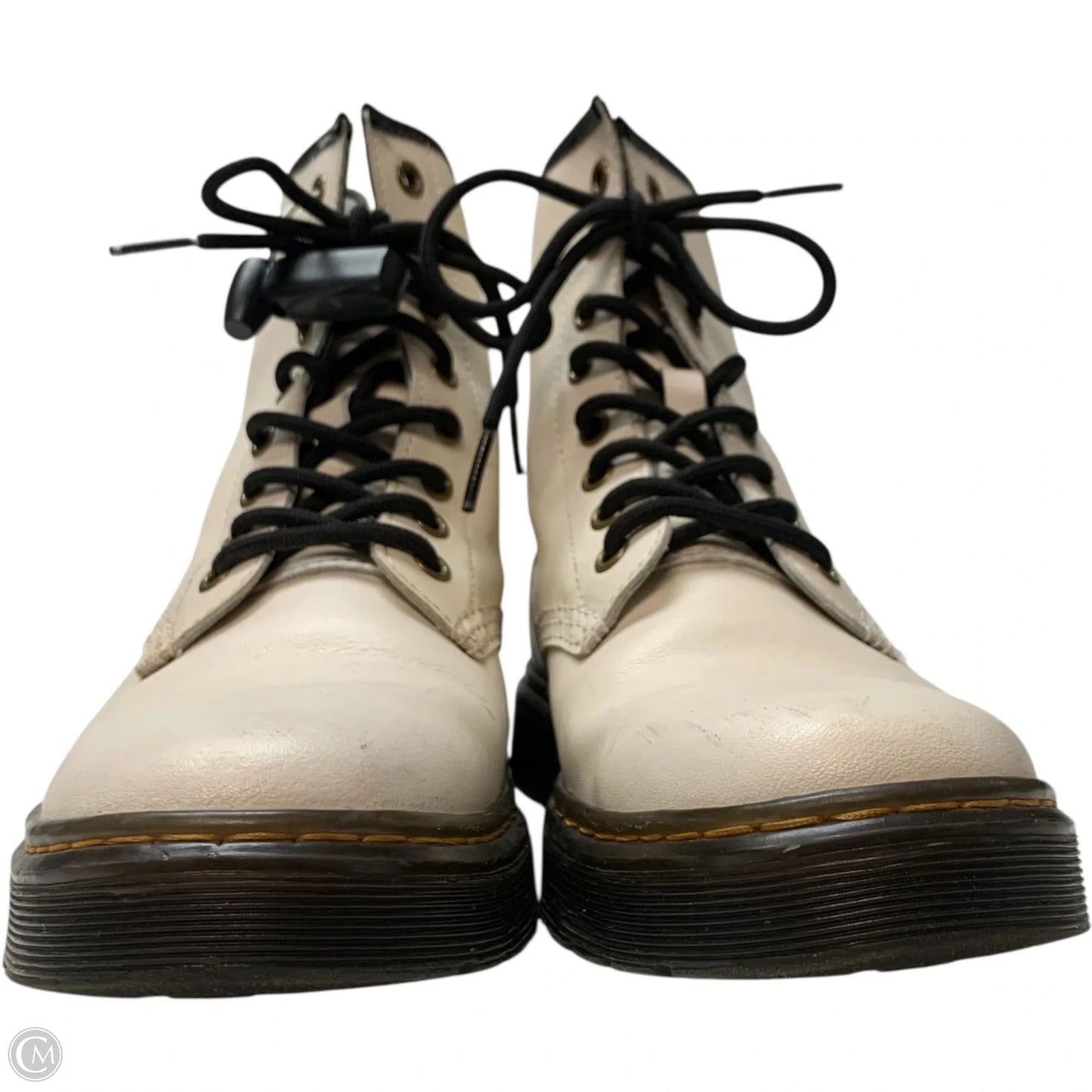 Boots Designer By Dr Martens In Cream, Size: 8
