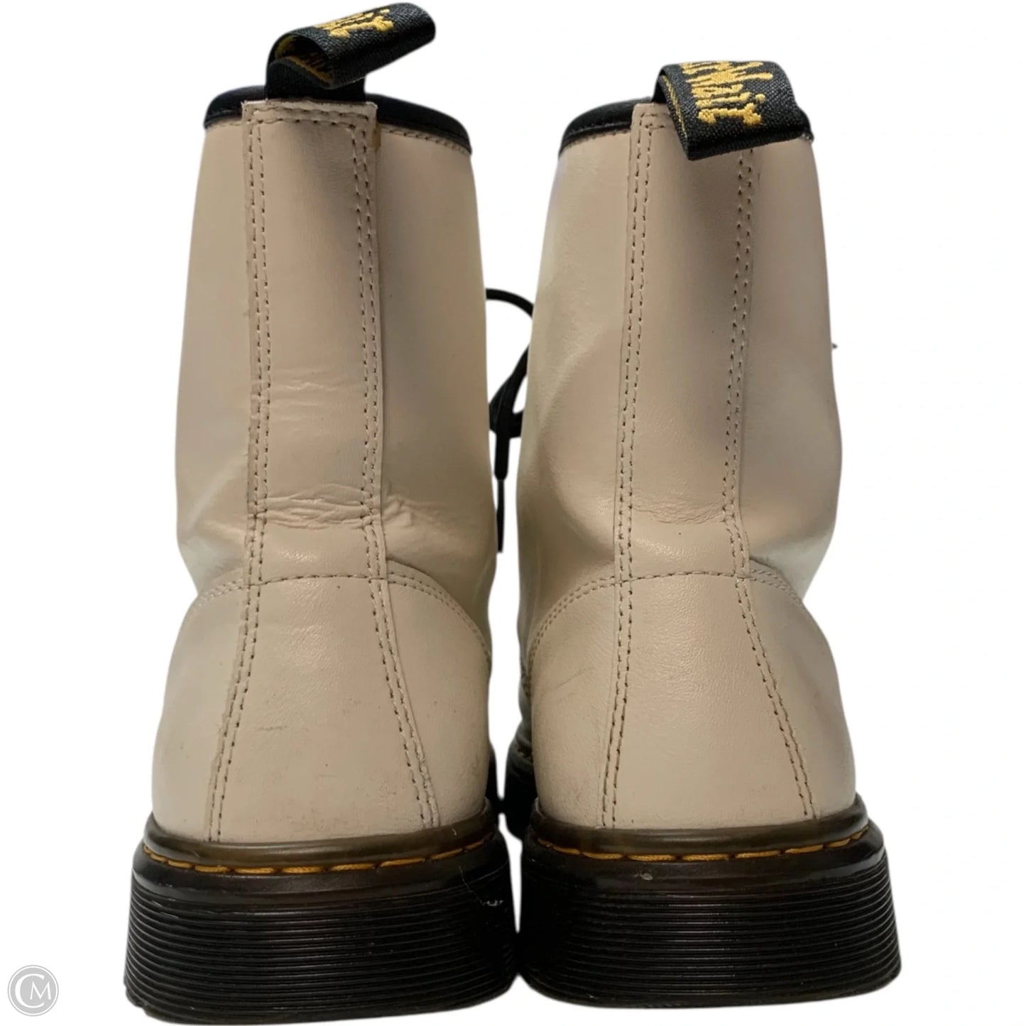 Boots Designer By Dr Martens In Cream, Size: 8
