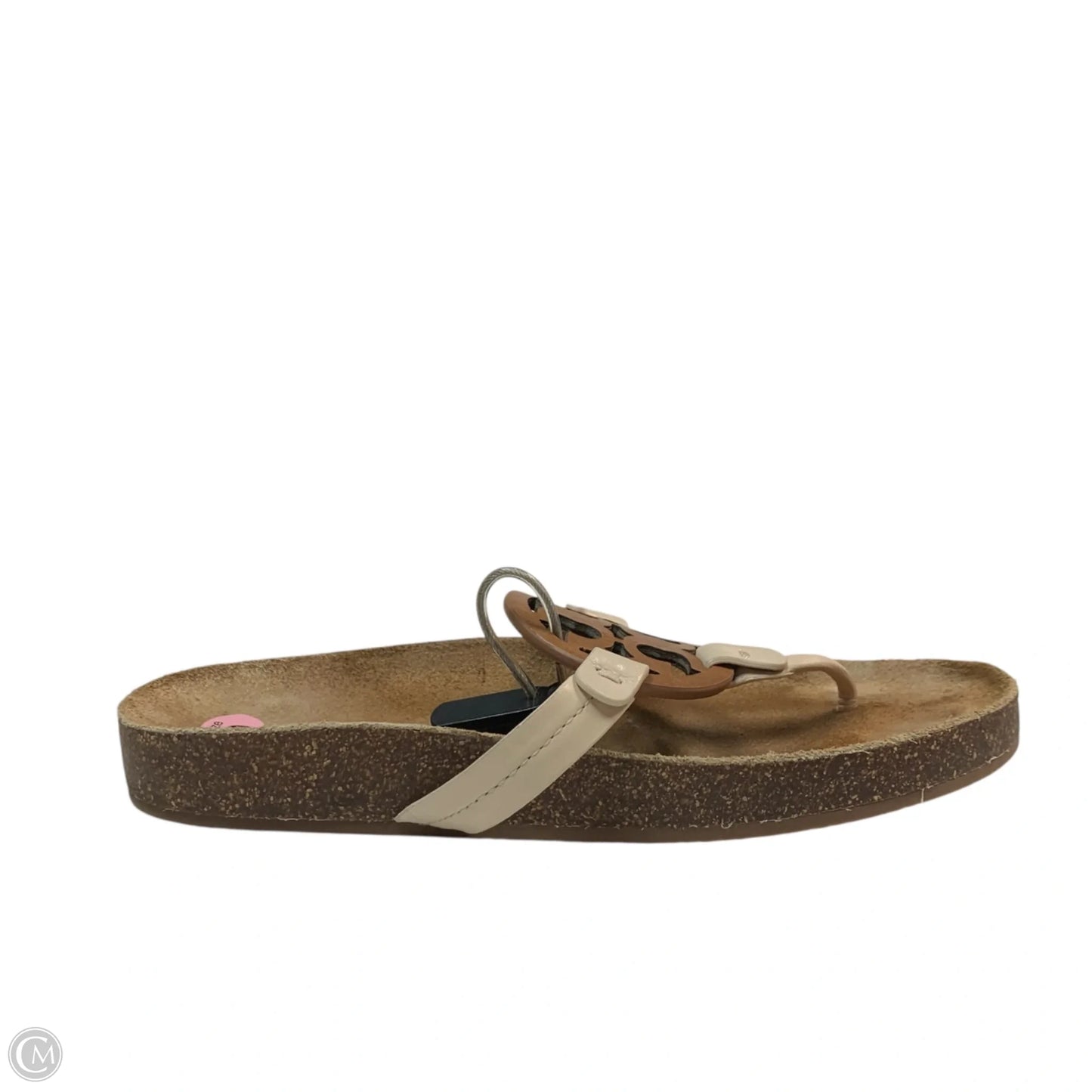 Sandals Designer By Tory Burch In Brown & Cream, Size: 9
