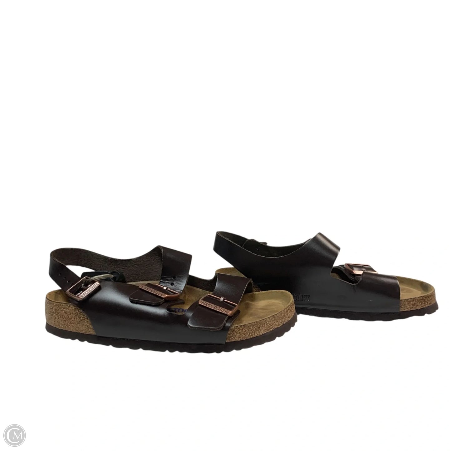 Sandals Flats By Birkenstock In Brown, Size: 8