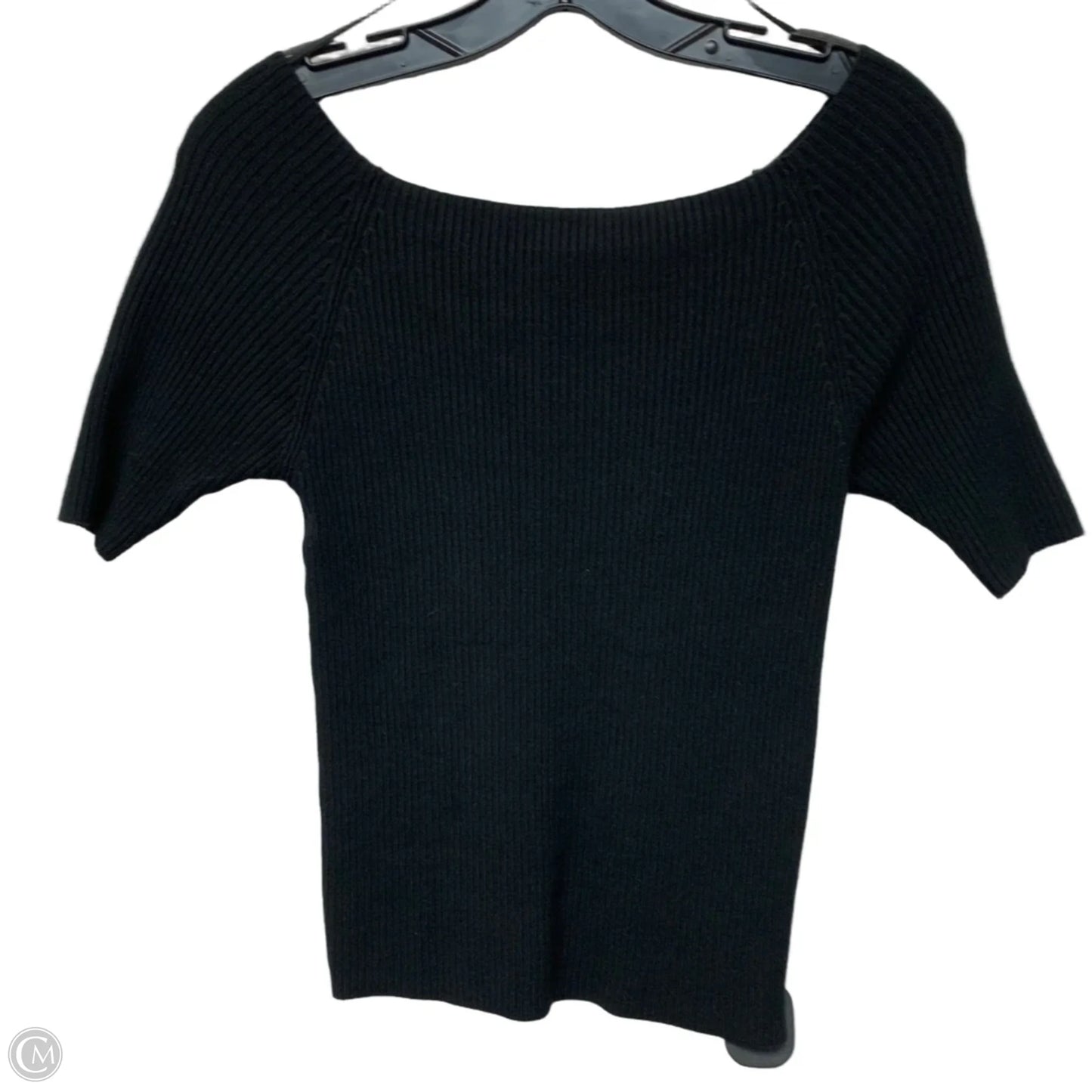 Top Short Sleeve By Anthropologie In Black, Size: S