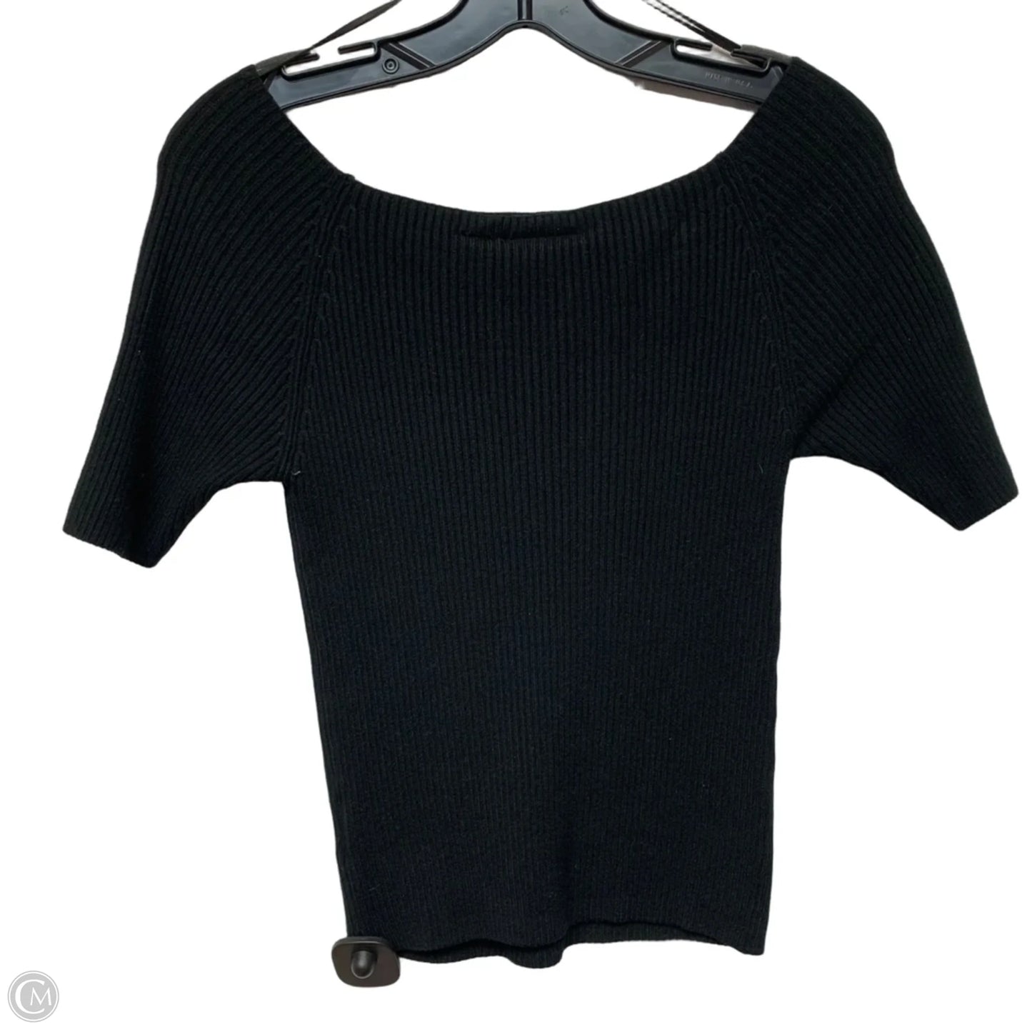 Top Short Sleeve By Anthropologie In Black, Size: S
