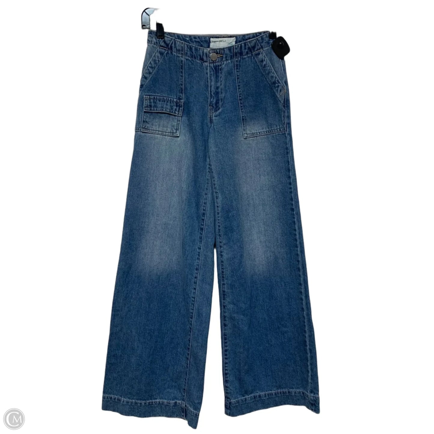 Jeans Wide Leg By Clothes Mentor In Blue Denim, Size: 0