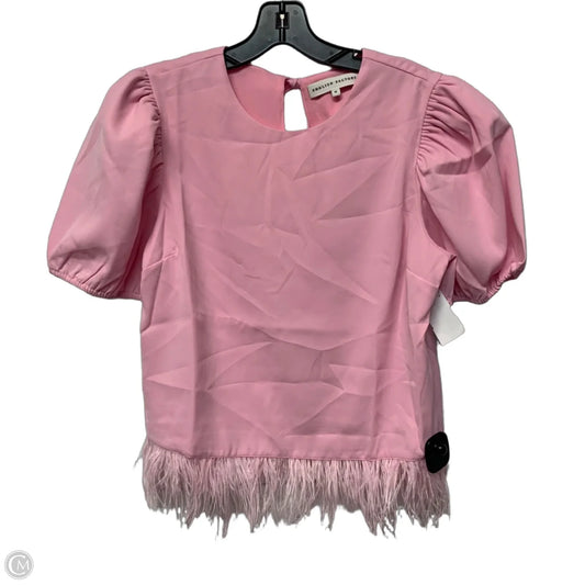 Top Short Sleeve By English Factory In Pink, Size: M