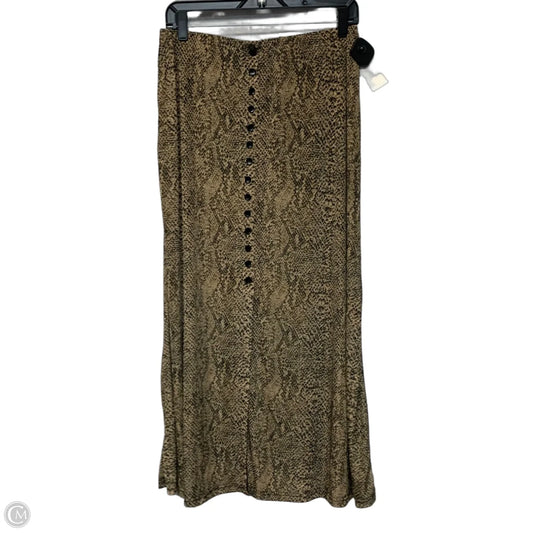 Skirt Maxi By Briggs In Snakeskin Print, Size: L