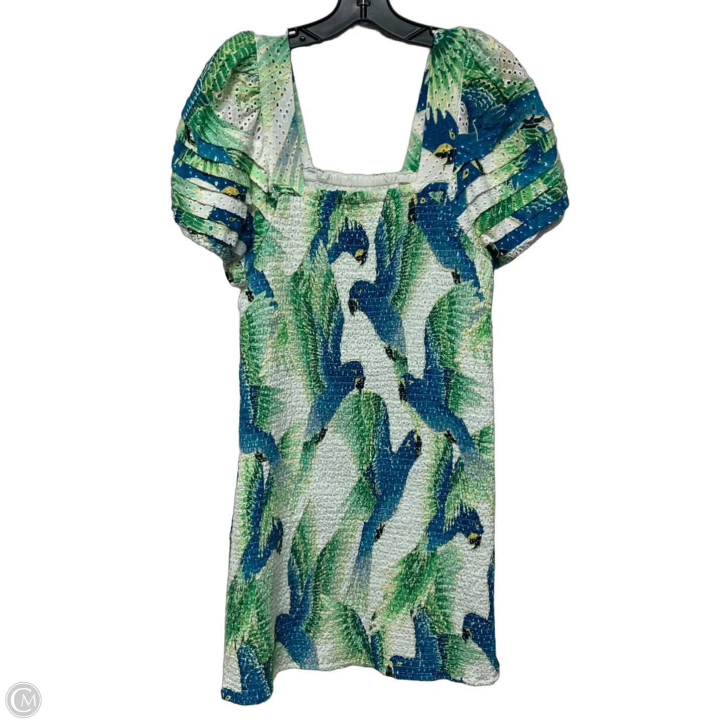Dress Designer By Farm Rio In Green & White, Size: Xl